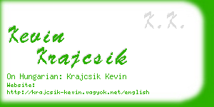 kevin krajcsik business card